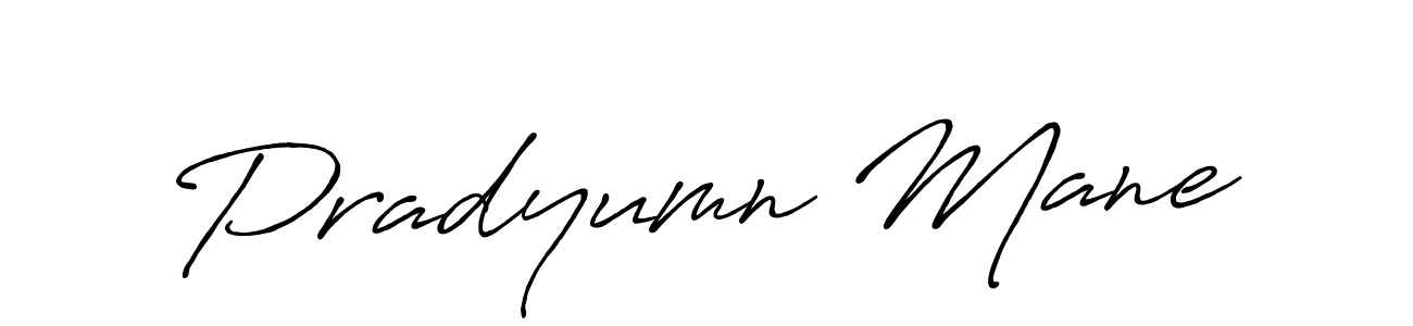 Use a signature maker to create a handwritten signature online. With this signature software, you can design (Antro_Vectra_Bolder) your own signature for name Pradyumn Mane. Pradyumn Mane signature style 7 images and pictures png