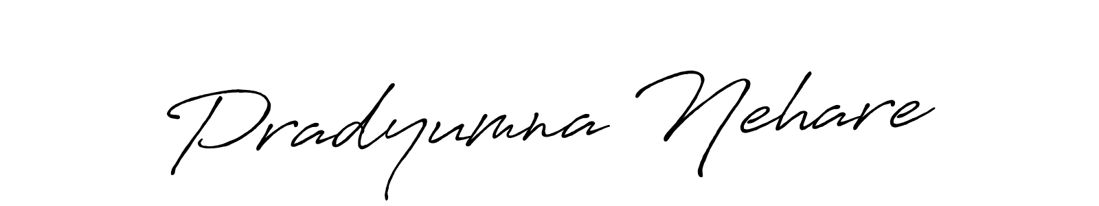 Design your own signature with our free online signature maker. With this signature software, you can create a handwritten (Antro_Vectra_Bolder) signature for name Pradyumna Nehare. Pradyumna Nehare signature style 7 images and pictures png