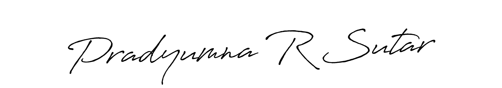 Create a beautiful signature design for name Pradyumna R Sutar. With this signature (Antro_Vectra_Bolder) fonts, you can make a handwritten signature for free. Pradyumna R Sutar signature style 7 images and pictures png