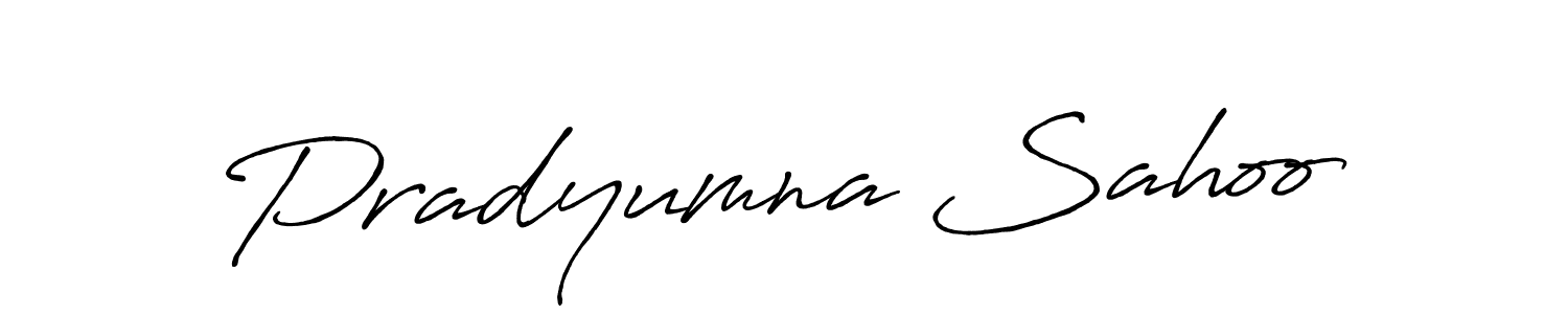 How to make Pradyumna Sahoo name signature. Use Antro_Vectra_Bolder style for creating short signs online. This is the latest handwritten sign. Pradyumna Sahoo signature style 7 images and pictures png
