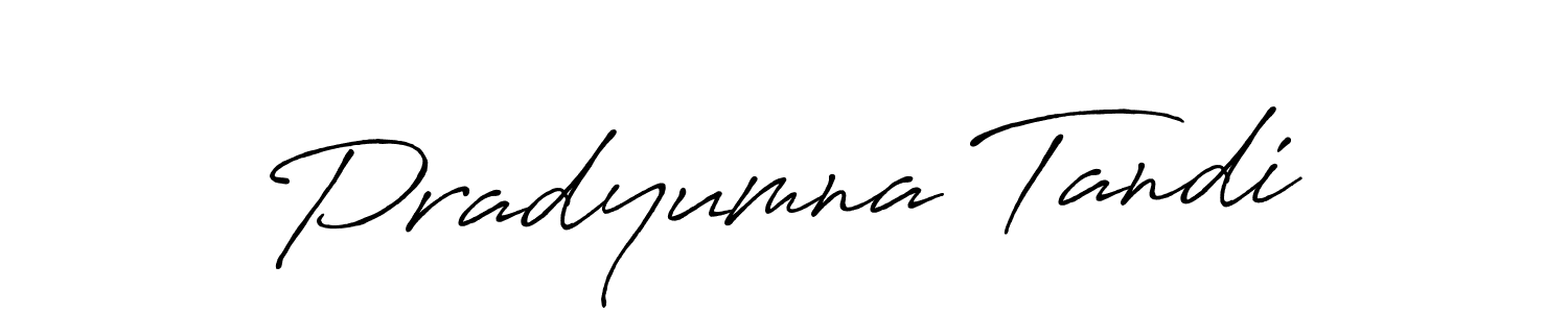 Make a beautiful signature design for name Pradyumna Tandi. With this signature (Antro_Vectra_Bolder) style, you can create a handwritten signature for free. Pradyumna Tandi signature style 7 images and pictures png