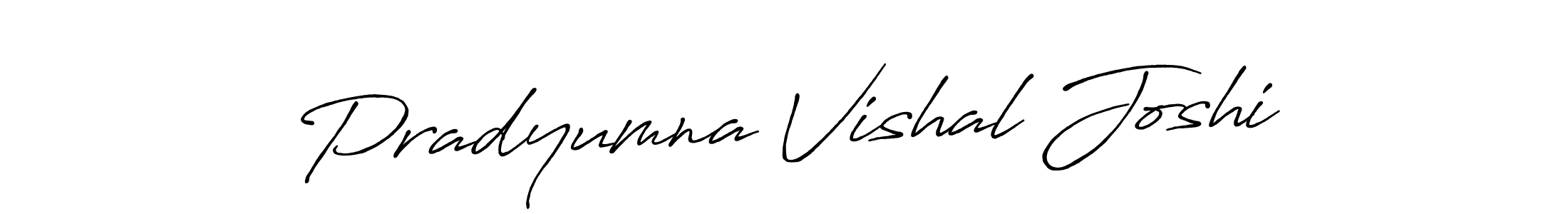 Antro_Vectra_Bolder is a professional signature style that is perfect for those who want to add a touch of class to their signature. It is also a great choice for those who want to make their signature more unique. Get Pradyumna Vishal Joshi name to fancy signature for free. Pradyumna Vishal Joshi signature style 7 images and pictures png