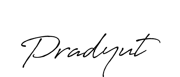 Use a signature maker to create a handwritten signature online. With this signature software, you can design (Antro_Vectra_Bolder) your own signature for name Pradyut. Pradyut signature style 7 images and pictures png