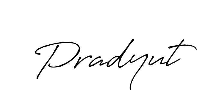 Use a signature maker to create a handwritten signature online. With this signature software, you can design (Antro_Vectra_Bolder) your own signature for name Pradyut. Pradyut signature style 7 images and pictures png