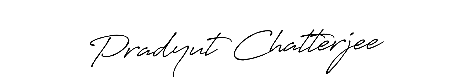 Create a beautiful signature design for name Pradyut Chatterjee. With this signature (Antro_Vectra_Bolder) fonts, you can make a handwritten signature for free. Pradyut Chatterjee signature style 7 images and pictures png