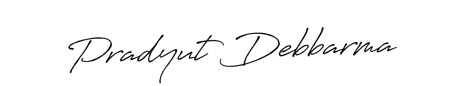 Make a beautiful signature design for name Pradyut Debbarma. With this signature (Antro_Vectra_Bolder) style, you can create a handwritten signature for free. Pradyut Debbarma signature style 7 images and pictures png