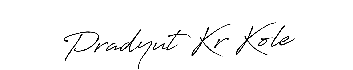 Antro_Vectra_Bolder is a professional signature style that is perfect for those who want to add a touch of class to their signature. It is also a great choice for those who want to make their signature more unique. Get Pradyut Kr Kole name to fancy signature for free. Pradyut Kr Kole signature style 7 images and pictures png