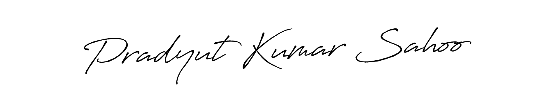 Make a beautiful signature design for name Pradyut Kumar Sahoo. With this signature (Antro_Vectra_Bolder) style, you can create a handwritten signature for free. Pradyut Kumar Sahoo signature style 7 images and pictures png