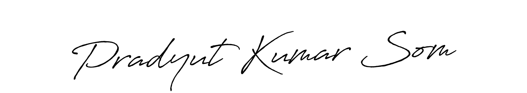 Create a beautiful signature design for name Pradyut Kumar Som. With this signature (Antro_Vectra_Bolder) fonts, you can make a handwritten signature for free. Pradyut Kumar Som signature style 7 images and pictures png