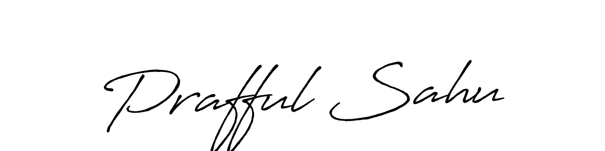 Antro_Vectra_Bolder is a professional signature style that is perfect for those who want to add a touch of class to their signature. It is also a great choice for those who want to make their signature more unique. Get Prafful Sahu name to fancy signature for free. Prafful Sahu signature style 7 images and pictures png