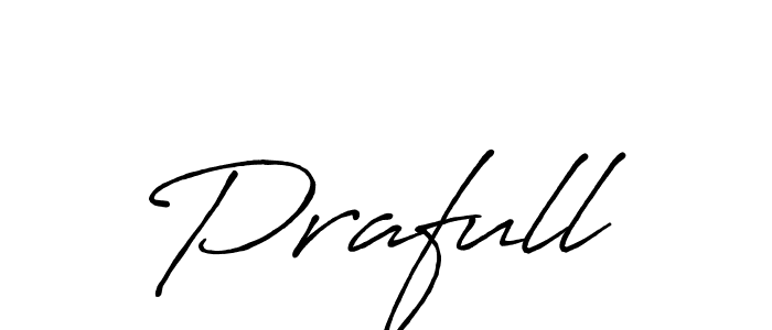 Make a beautiful signature design for name Prafull. With this signature (Antro_Vectra_Bolder) style, you can create a handwritten signature for free. Prafull signature style 7 images and pictures png
