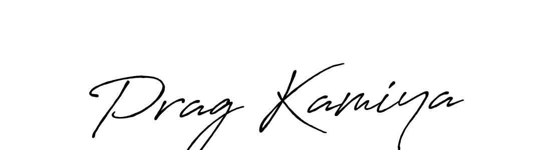 Design your own signature with our free online signature maker. With this signature software, you can create a handwritten (Antro_Vectra_Bolder) signature for name Prag Kamiya. Prag Kamiya signature style 7 images and pictures png