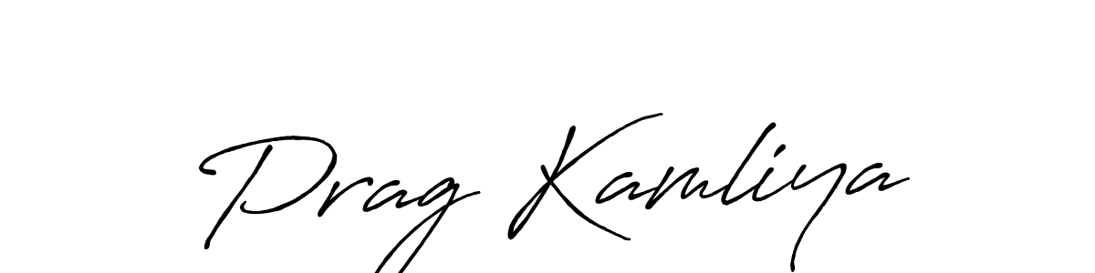 if you are searching for the best signature style for your name Prag Kamliya. so please give up your signature search. here we have designed multiple signature styles  using Antro_Vectra_Bolder. Prag Kamliya signature style 7 images and pictures png