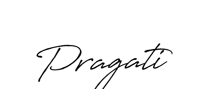 Make a beautiful signature design for name Pragati. With this signature (Antro_Vectra_Bolder) style, you can create a handwritten signature for free. Pragati signature style 7 images and pictures png