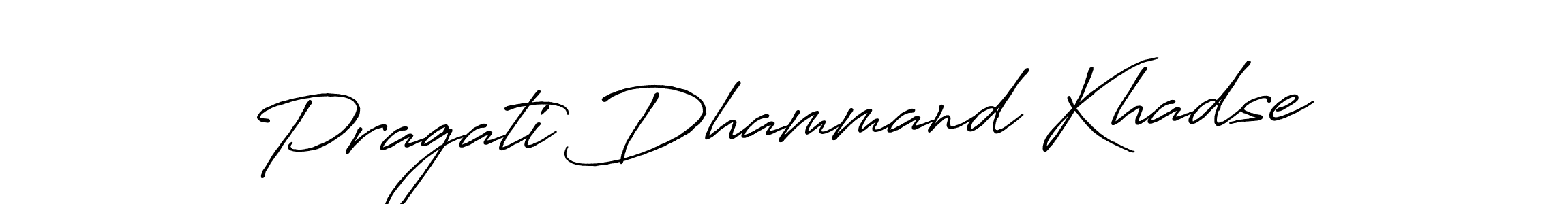 Use a signature maker to create a handwritten signature online. With this signature software, you can design (Antro_Vectra_Bolder) your own signature for name Pragati Dhammand Khadse. Pragati Dhammand Khadse signature style 7 images and pictures png