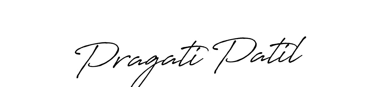 Design your own signature with our free online signature maker. With this signature software, you can create a handwritten (Antro_Vectra_Bolder) signature for name Pragati Patil. Pragati Patil signature style 7 images and pictures png