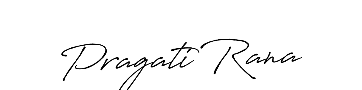 Create a beautiful signature design for name Pragati Rana. With this signature (Antro_Vectra_Bolder) fonts, you can make a handwritten signature for free. Pragati Rana signature style 7 images and pictures png