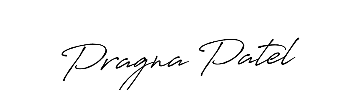 Make a beautiful signature design for name Pragna Patel. With this signature (Antro_Vectra_Bolder) style, you can create a handwritten signature for free. Pragna Patel signature style 7 images and pictures png