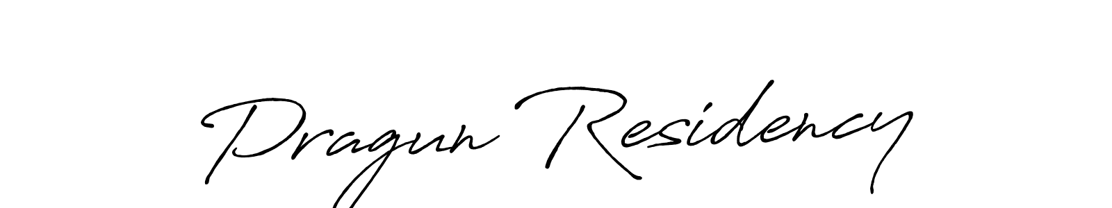 Pragun Residency stylish signature style. Best Handwritten Sign (Antro_Vectra_Bolder) for my name. Handwritten Signature Collection Ideas for my name Pragun Residency. Pragun Residency signature style 7 images and pictures png