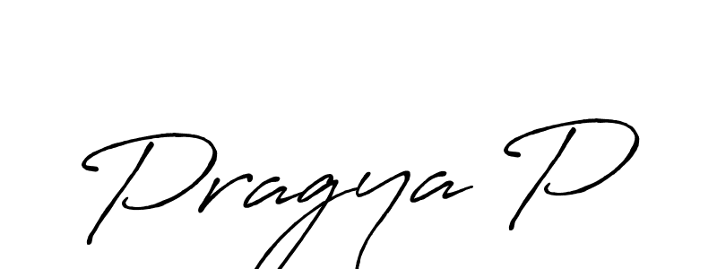 Design your own signature with our free online signature maker. With this signature software, you can create a handwritten (Antro_Vectra_Bolder) signature for name Pragya P. Pragya P signature style 7 images and pictures png