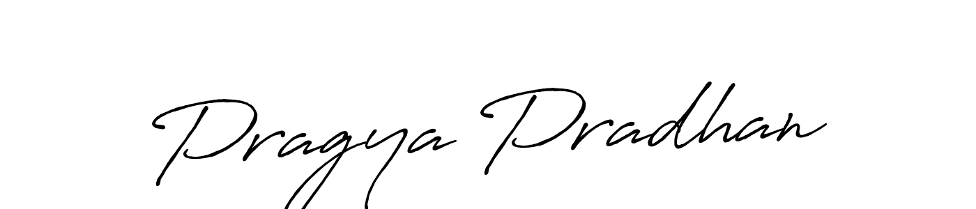 Make a beautiful signature design for name Pragya Pradhan. With this signature (Antro_Vectra_Bolder) style, you can create a handwritten signature for free. Pragya Pradhan signature style 7 images and pictures png