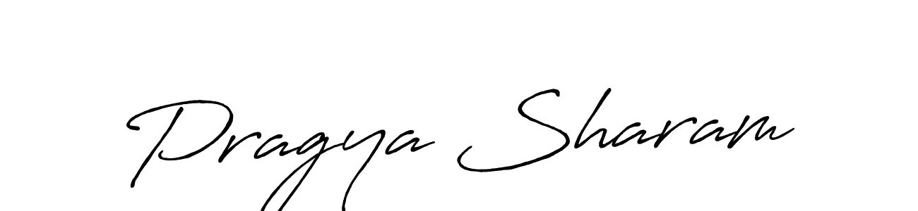 Pragya Sharam stylish signature style. Best Handwritten Sign (Antro_Vectra_Bolder) for my name. Handwritten Signature Collection Ideas for my name Pragya Sharam. Pragya Sharam signature style 7 images and pictures png