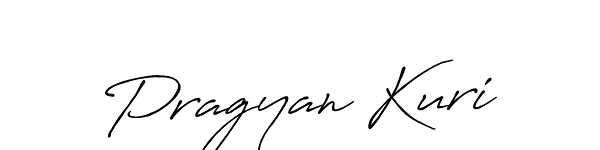 Create a beautiful signature design for name Pragyan Kuri. With this signature (Antro_Vectra_Bolder) fonts, you can make a handwritten signature for free. Pragyan Kuri signature style 7 images and pictures png