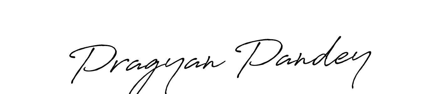 How to make Pragyan Pandey name signature. Use Antro_Vectra_Bolder style for creating short signs online. This is the latest handwritten sign. Pragyan Pandey signature style 7 images and pictures png