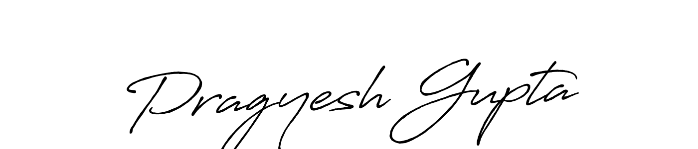 Pragyesh Gupta stylish signature style. Best Handwritten Sign (Antro_Vectra_Bolder) for my name. Handwritten Signature Collection Ideas for my name Pragyesh Gupta. Pragyesh Gupta signature style 7 images and pictures png