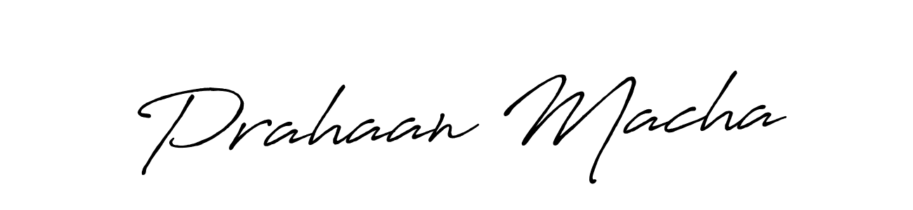 The best way (Antro_Vectra_Bolder) to make a short signature is to pick only two or three words in your name. The name Prahaan Macha include a total of six letters. For converting this name. Prahaan Macha signature style 7 images and pictures png