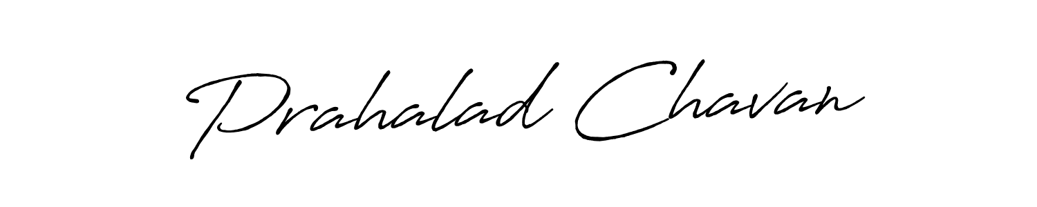 How to make Prahalad Chavan name signature. Use Antro_Vectra_Bolder style for creating short signs online. This is the latest handwritten sign. Prahalad Chavan signature style 7 images and pictures png