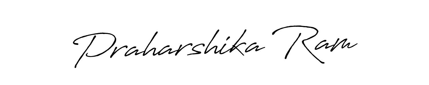 Antro_Vectra_Bolder is a professional signature style that is perfect for those who want to add a touch of class to their signature. It is also a great choice for those who want to make their signature more unique. Get Praharshika Ram name to fancy signature for free. Praharshika Ram signature style 7 images and pictures png
