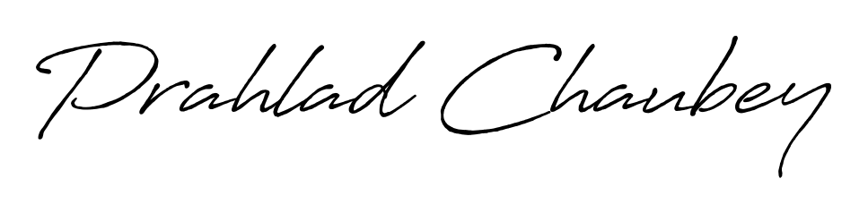 Also we have Prahlad Chaubey name is the best signature style. Create professional handwritten signature collection using Antro_Vectra_Bolder autograph style. Prahlad Chaubey signature style 7 images and pictures png