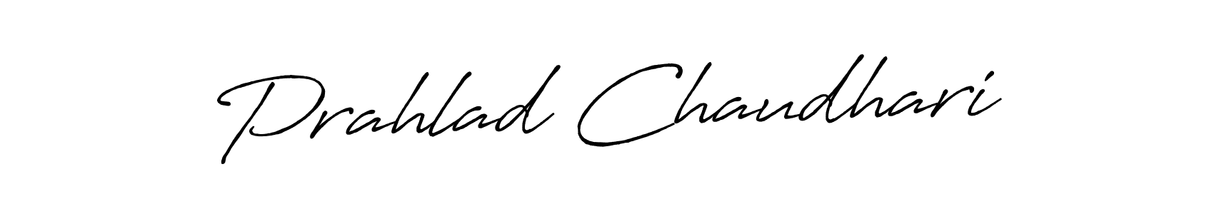 Design your own signature with our free online signature maker. With this signature software, you can create a handwritten (Antro_Vectra_Bolder) signature for name Prahlad Chaudhari. Prahlad Chaudhari signature style 7 images and pictures png
