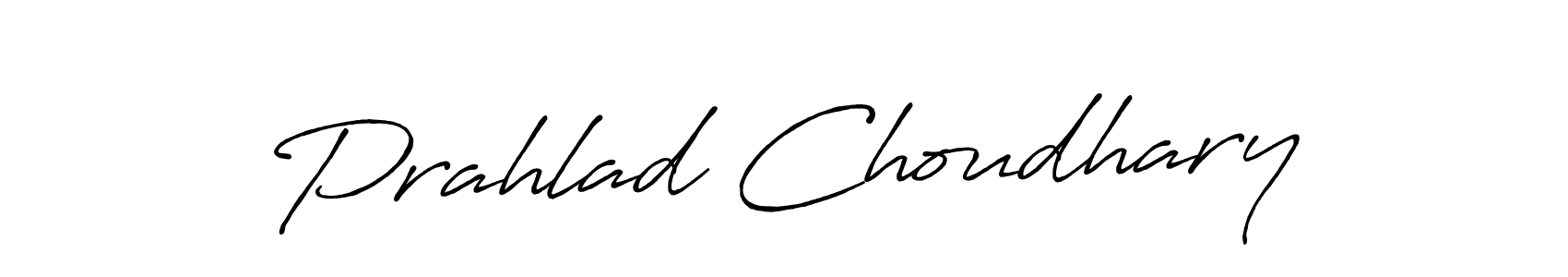 How to make Prahlad Choudhary name signature. Use Antro_Vectra_Bolder style for creating short signs online. This is the latest handwritten sign. Prahlad Choudhary signature style 7 images and pictures png