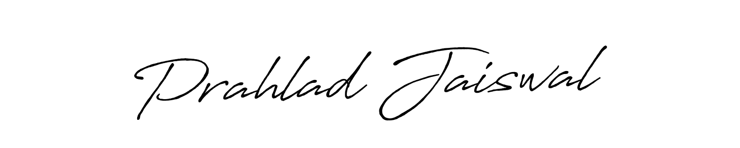 Prahlad Jaiswal stylish signature style. Best Handwritten Sign (Antro_Vectra_Bolder) for my name. Handwritten Signature Collection Ideas for my name Prahlad Jaiswal. Prahlad Jaiswal signature style 7 images and pictures png