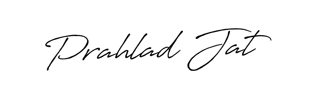 Use a signature maker to create a handwritten signature online. With this signature software, you can design (Antro_Vectra_Bolder) your own signature for name Prahlad Jat. Prahlad Jat signature style 7 images and pictures png