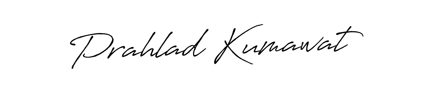 Use a signature maker to create a handwritten signature online. With this signature software, you can design (Antro_Vectra_Bolder) your own signature for name Prahlad Kumawat. Prahlad Kumawat signature style 7 images and pictures png