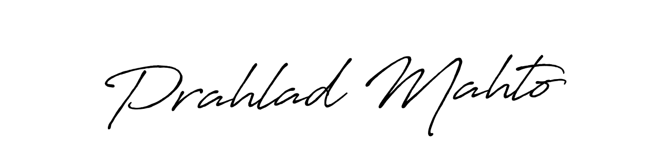 Also You can easily find your signature by using the search form. We will create Prahlad Mahto name handwritten signature images for you free of cost using Antro_Vectra_Bolder sign style. Prahlad Mahto signature style 7 images and pictures png