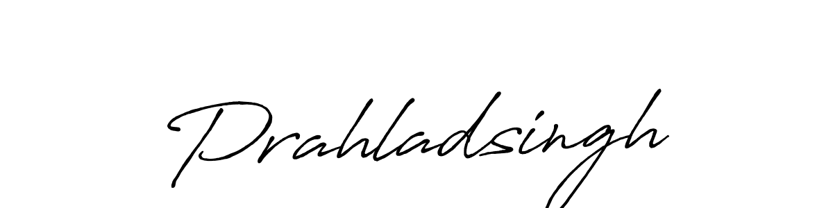 How to make Prahladsingh name signature. Use Antro_Vectra_Bolder style for creating short signs online. This is the latest handwritten sign. Prahladsingh signature style 7 images and pictures png