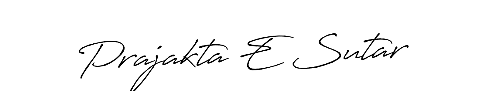 Antro_Vectra_Bolder is a professional signature style that is perfect for those who want to add a touch of class to their signature. It is also a great choice for those who want to make their signature more unique. Get Prajakta E Sutar name to fancy signature for free. Prajakta E Sutar signature style 7 images and pictures png