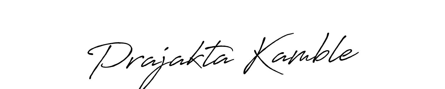 Create a beautiful signature design for name Prajakta Kamble. With this signature (Antro_Vectra_Bolder) fonts, you can make a handwritten signature for free. Prajakta Kamble signature style 7 images and pictures png