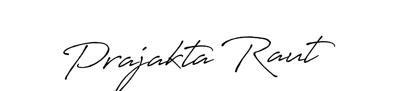 Create a beautiful signature design for name Prajakta Raut. With this signature (Antro_Vectra_Bolder) fonts, you can make a handwritten signature for free. Prajakta Raut signature style 7 images and pictures png