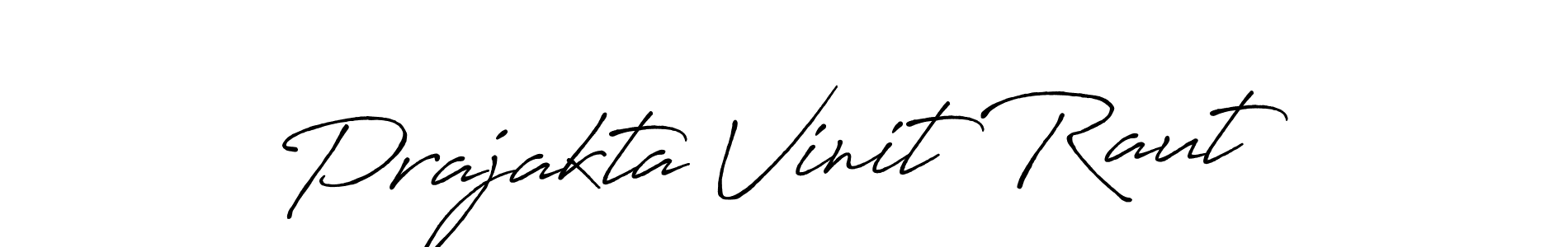 Make a beautiful signature design for name Prajakta Vinit Raut. With this signature (Antro_Vectra_Bolder) style, you can create a handwritten signature for free. Prajakta Vinit Raut signature style 7 images and pictures png