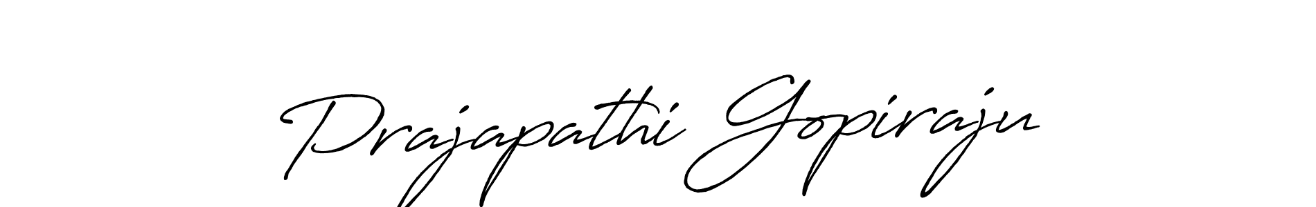 Create a beautiful signature design for name Prajapathi Gopiraju. With this signature (Antro_Vectra_Bolder) fonts, you can make a handwritten signature for free. Prajapathi Gopiraju signature style 7 images and pictures png