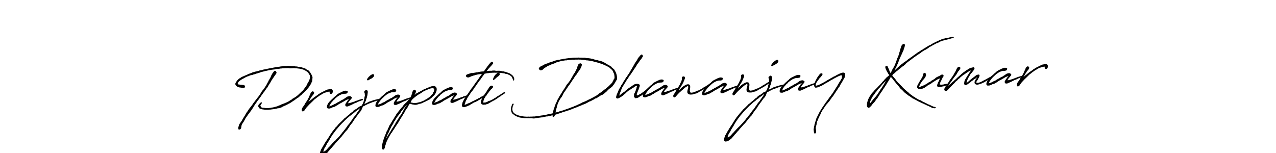 Create a beautiful signature design for name Prajapati Dhananjay Kumar. With this signature (Antro_Vectra_Bolder) fonts, you can make a handwritten signature for free. Prajapati Dhananjay Kumar signature style 7 images and pictures png