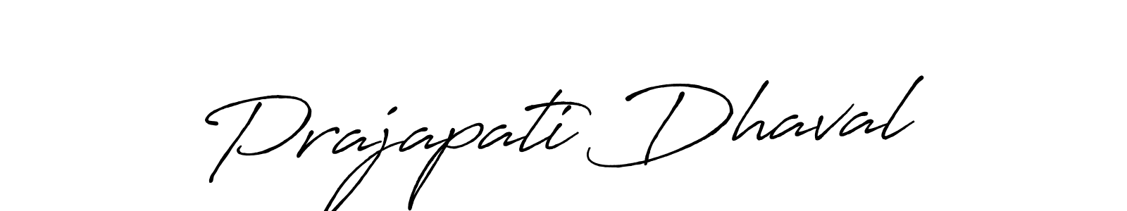 Make a beautiful signature design for name Prajapati Dhaval. With this signature (Antro_Vectra_Bolder) style, you can create a handwritten signature for free. Prajapati Dhaval signature style 7 images and pictures png