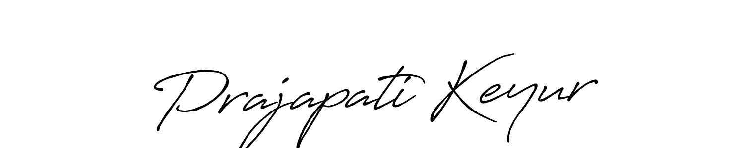 Make a beautiful signature design for name Prajapati Keyur. With this signature (Antro_Vectra_Bolder) style, you can create a handwritten signature for free. Prajapati Keyur signature style 7 images and pictures png