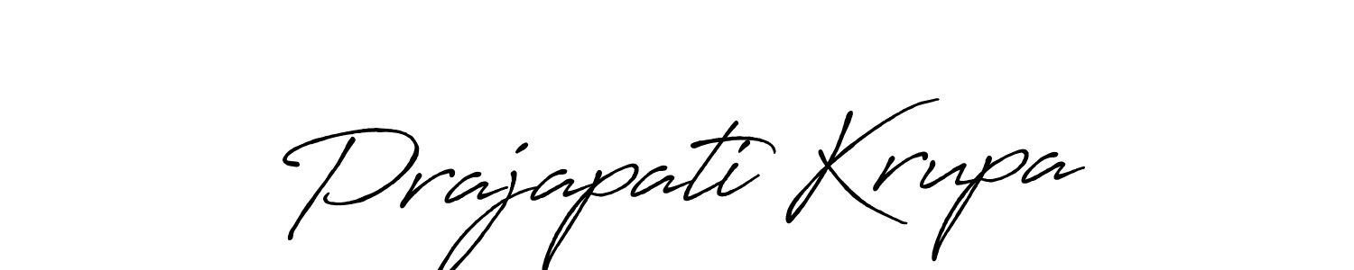 You should practise on your own different ways (Antro_Vectra_Bolder) to write your name (Prajapati Krupa) in signature. don't let someone else do it for you. Prajapati Krupa signature style 7 images and pictures png