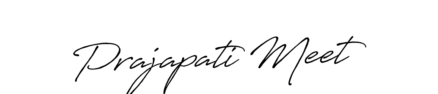 How to make Prajapati Meet signature? Antro_Vectra_Bolder is a professional autograph style. Create handwritten signature for Prajapati Meet name. Prajapati Meet signature style 7 images and pictures png